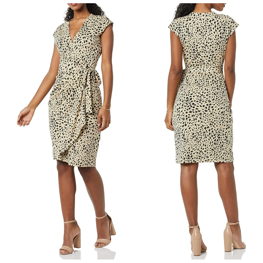 Amazon Essentials Women's Classic Cap Sleeve Wrap Dress